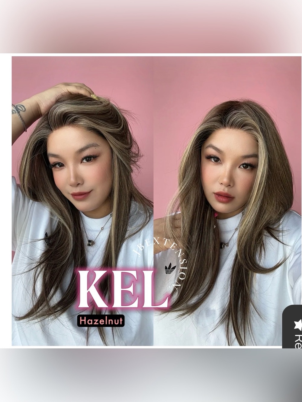 Hazelnut Women Hair Extensions - Natural Brown with Blonde Highlights